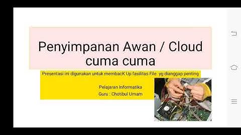 Presentasi Penyimpanan Awan Cloud Free #Informatika