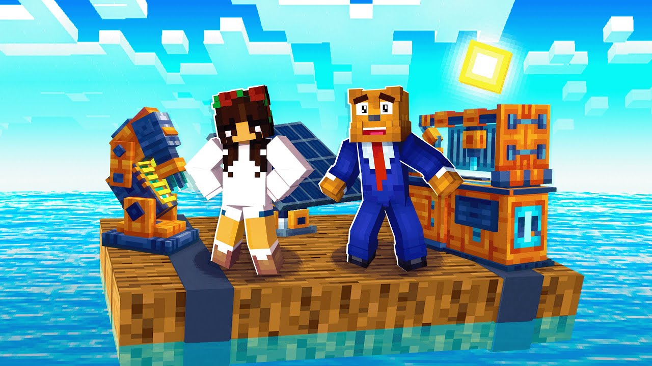 Creating UNLIMITED MACHINES In Minecraft Ocean Block - YouTube