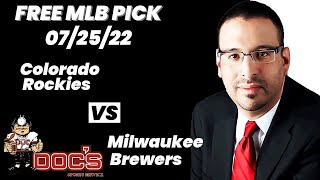 MLB Picks and Predictions - Colorado Rockies vs Milwaukee Brewers, 7/25/22 Free Best Bets & Odds