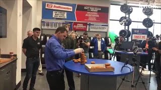 Knoxville Tire Discounters attempt to break donut stacking world
