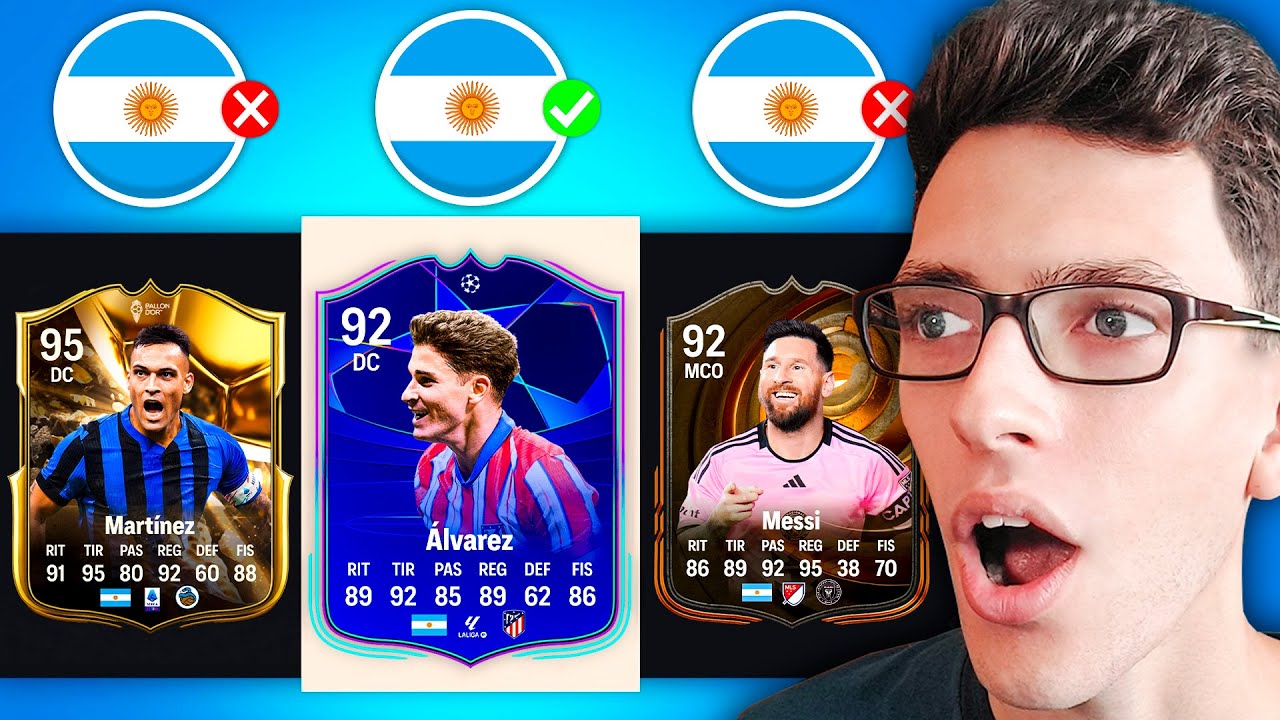 FUT DRAFT pero Solo 1 Jugador Por País