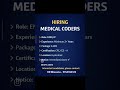 Applynow  #remotemedicalcoder #medicalcodingjob #lifesciencejobs #medicalcoding #HealthcareCareers