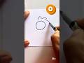 How to draw a Omlet 😋with “ 0 “#art #drawing4kids #drawingideas #shorts