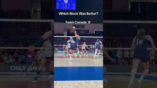 Which Block was Better?!? 🇺🇸🏐🇨🇦 #volleyball #top #sports #best #usa #canada