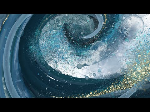 Painting a Wave in Procreate with Digital Alcohol Ink