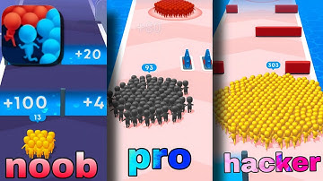 Noob vs Pro vs Hacker😎 - count master 3D. android ios new update.