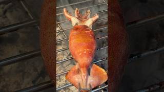 😋 Juicy Grilled Squid 🦑 Cutting 🔪🔥 #seafood #usa #shorts