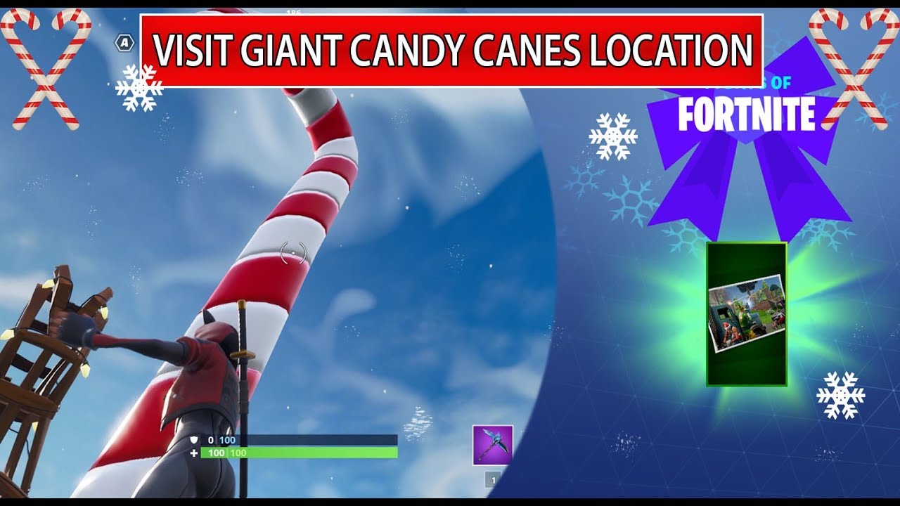 * Visit Giant Candy Canes * CHALLENGE LOCATIONS FORTNITE