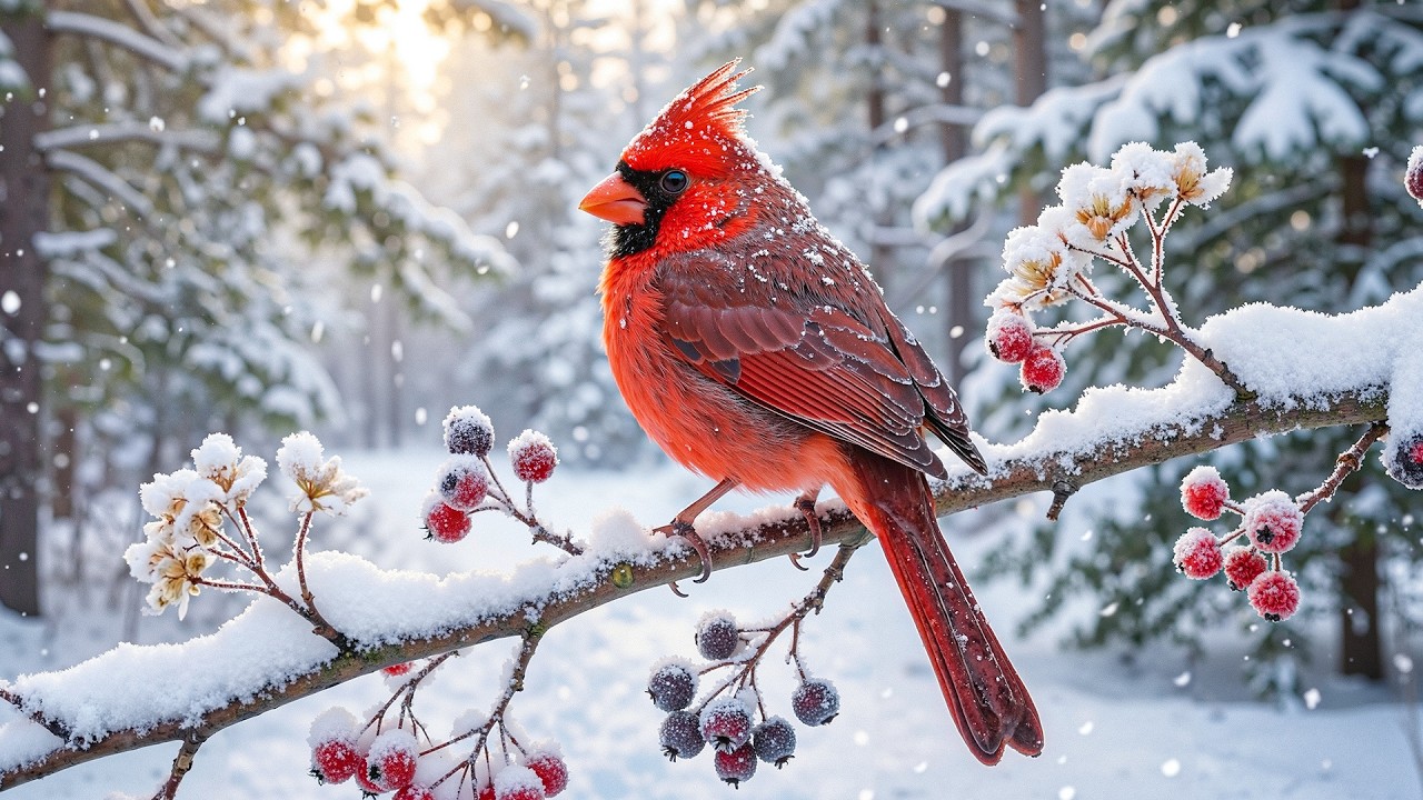 ❄️ Snow Birds Singing and Soft Piano Music for Stress Relief and Emotional Healing 🎹