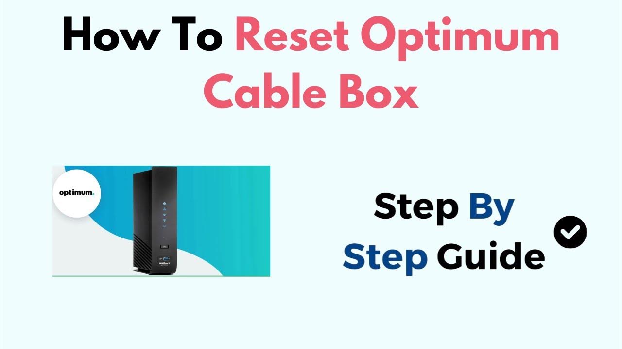 How To Reboot Optimum Cable Box YouTube