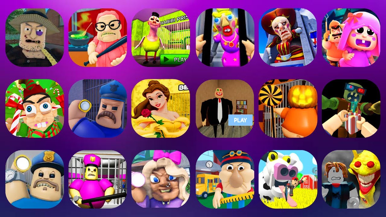 ROBLOX,ESCAPE TIM'S FARM,BARRA'S GRANNY HOUSE,HAMOOD HABIBI,ESCAPE EVIL STEPMOM,...