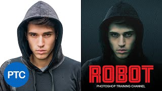 Photo Manipulation Tutorial: Mr. Robot Poster in Photoshop - Color Grading and Textures screenshot 4