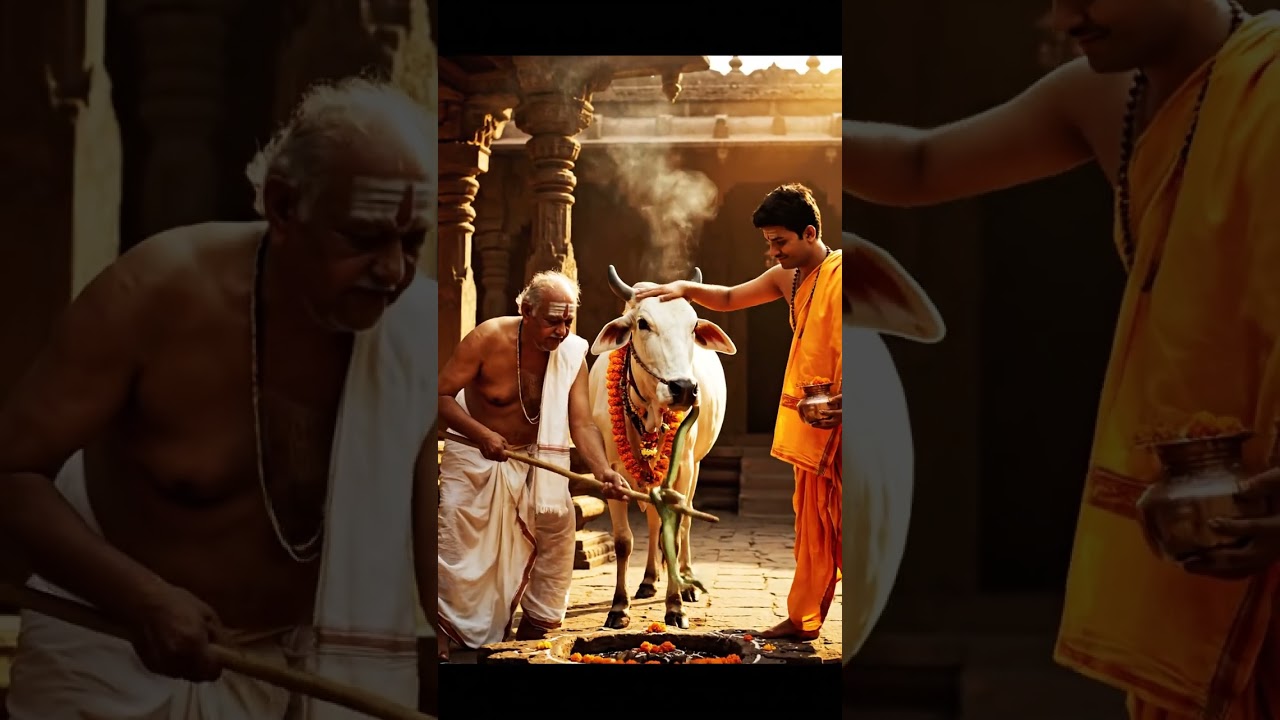 Temple Caretakers Free Sacred Cow from Snake | Saving Earth’s Souls