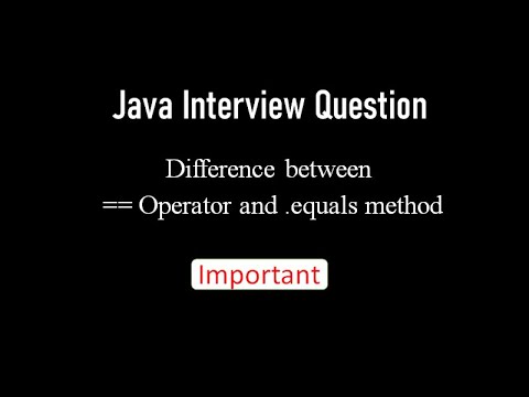 Difference between == operator and  equals()  method in Java | Interview Question | Java in Tamil