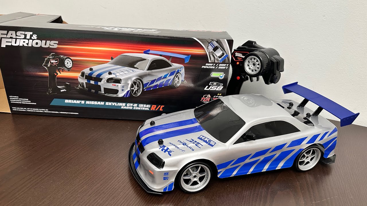 Fast x Furious Brian's Nissan Skyline GT-R R34 RC Toys Unboxing