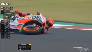 Marc Marquez Crash Kualifikasi Q1 Motogp Mandalika  2022