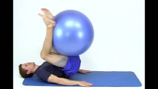 EXERCISE BALL - REVERSE CURL UPS -hep2go