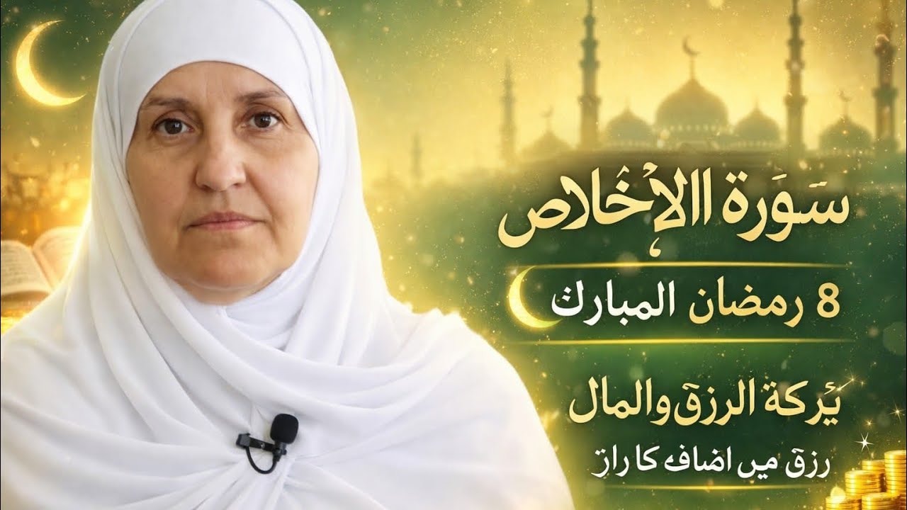 وِظيفة سورة الإخلاص – بركة الرزق والمال في ٨ رمضان د. هيفاء يونس