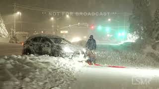 01-15-2023 South Lake Tahoe, CA Heavy snow causes crazy traffic delays, crashes, HWY 50