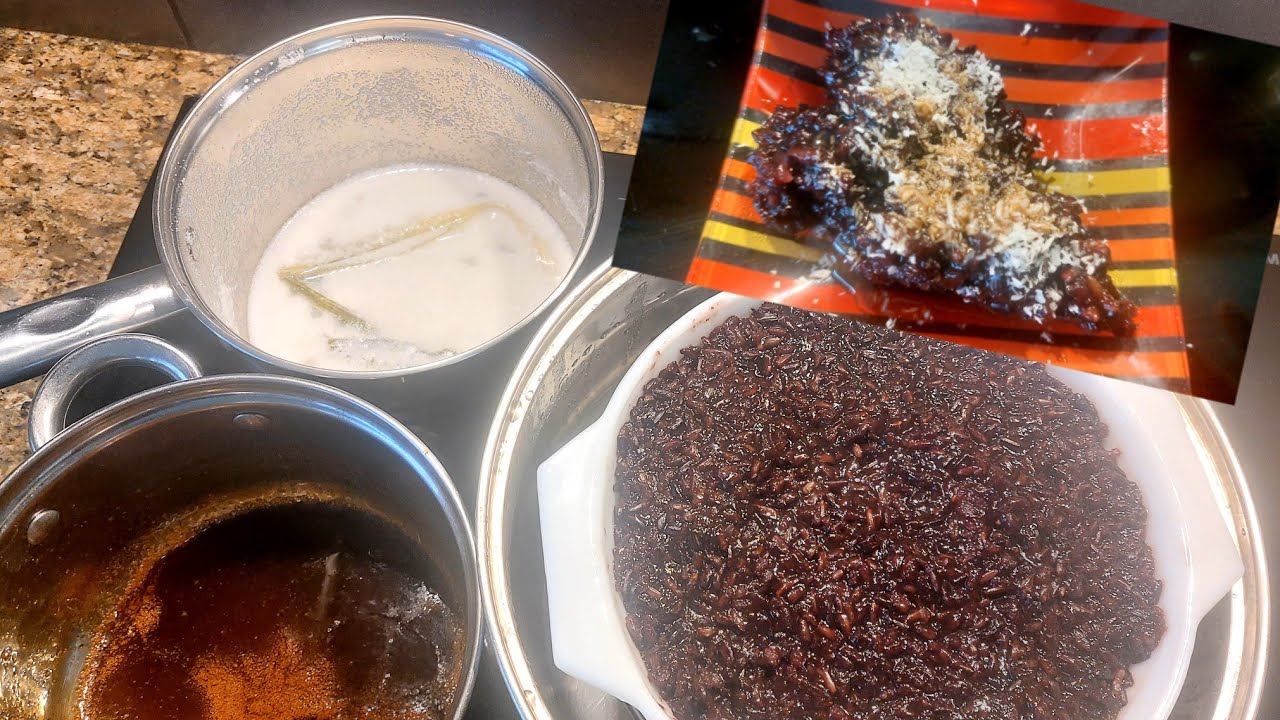 Черный клейкий рис — это восхитительная каша! Черный клейкий рис с кокосовым молоком.