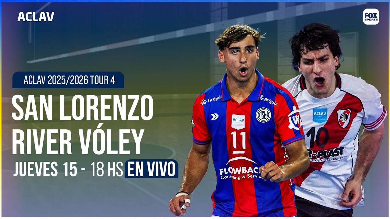 EN VIVO 🔴 || SAN LORENZO vs RIVER PLATE - VÓLEY ACLAV 2025/2026 TOUR 4