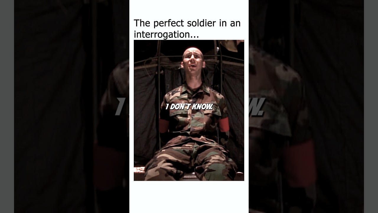 The perfect soldier in an interrogation…😂