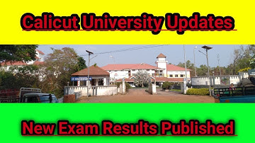 Exam Results published calicut university part 3 calicut university news