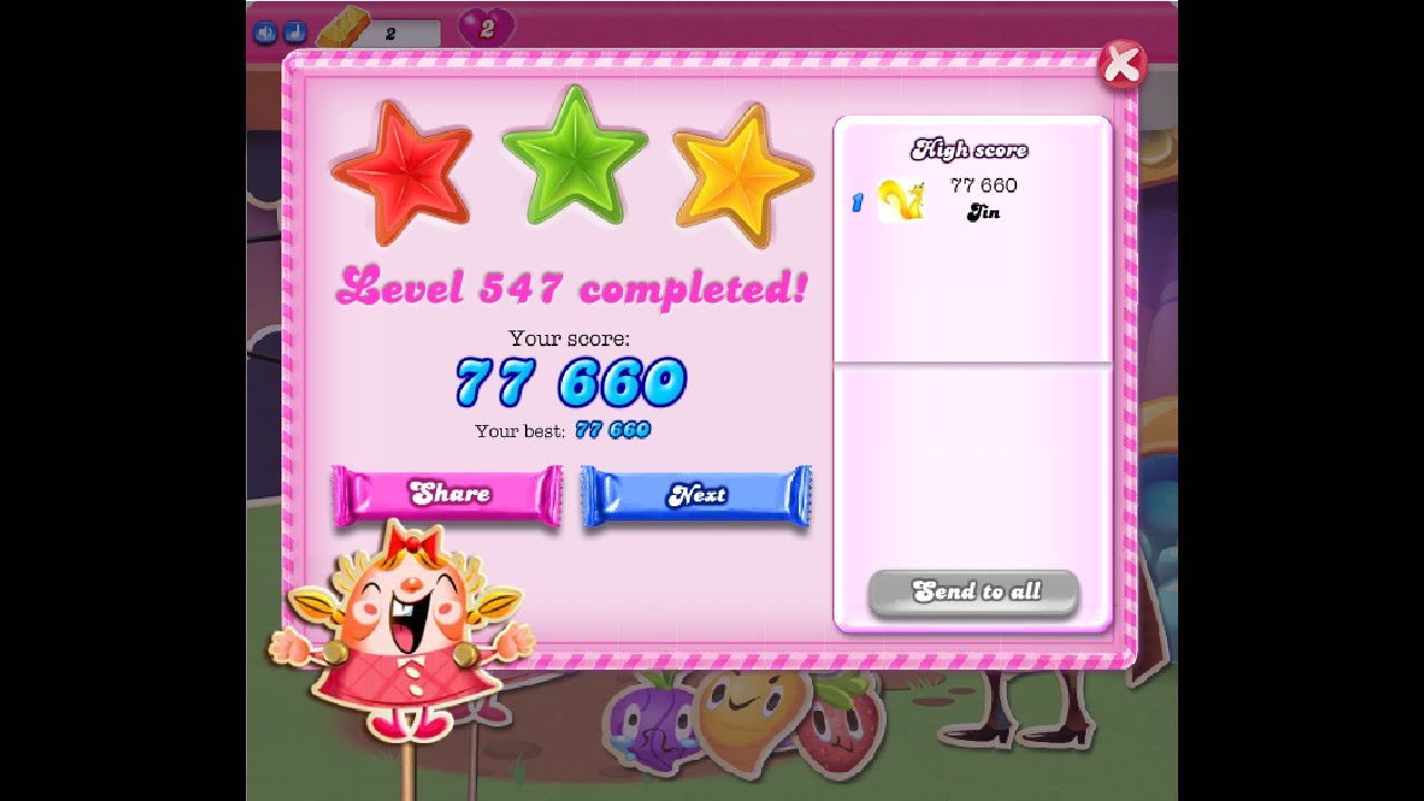 Candy Crush Saga Level 547 ★★★ NO BOOSTER