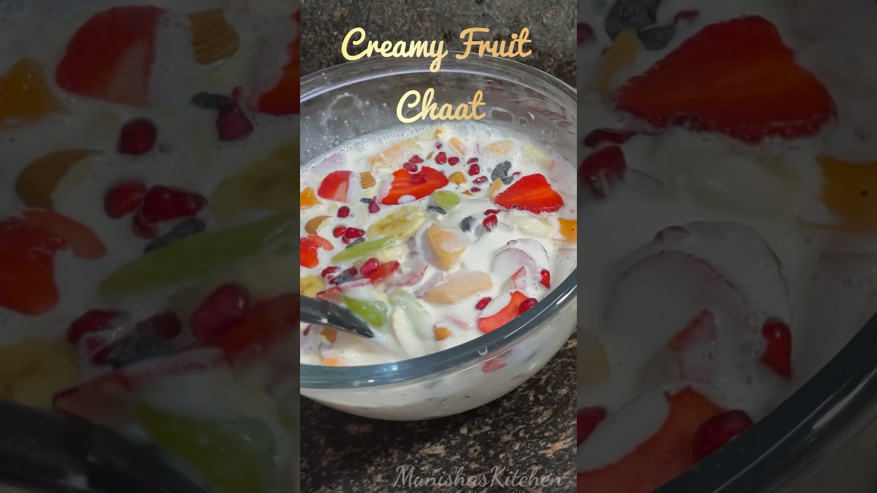 Creamy Fruit Chaat Recipe 🍇🥭😌👌 
