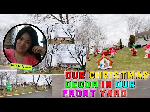 Christmas Decor in Front of our Yard || #christmas || #christmasinflatables #christmasdecorations.