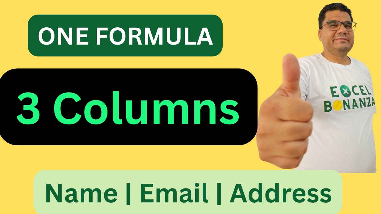 Extract Multiple Columns with ONE VLOOKUP Formula (COLUMNS Function in ...