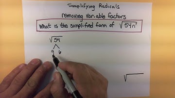 Simplifying Radicals Removing Variable Factors Ex 1