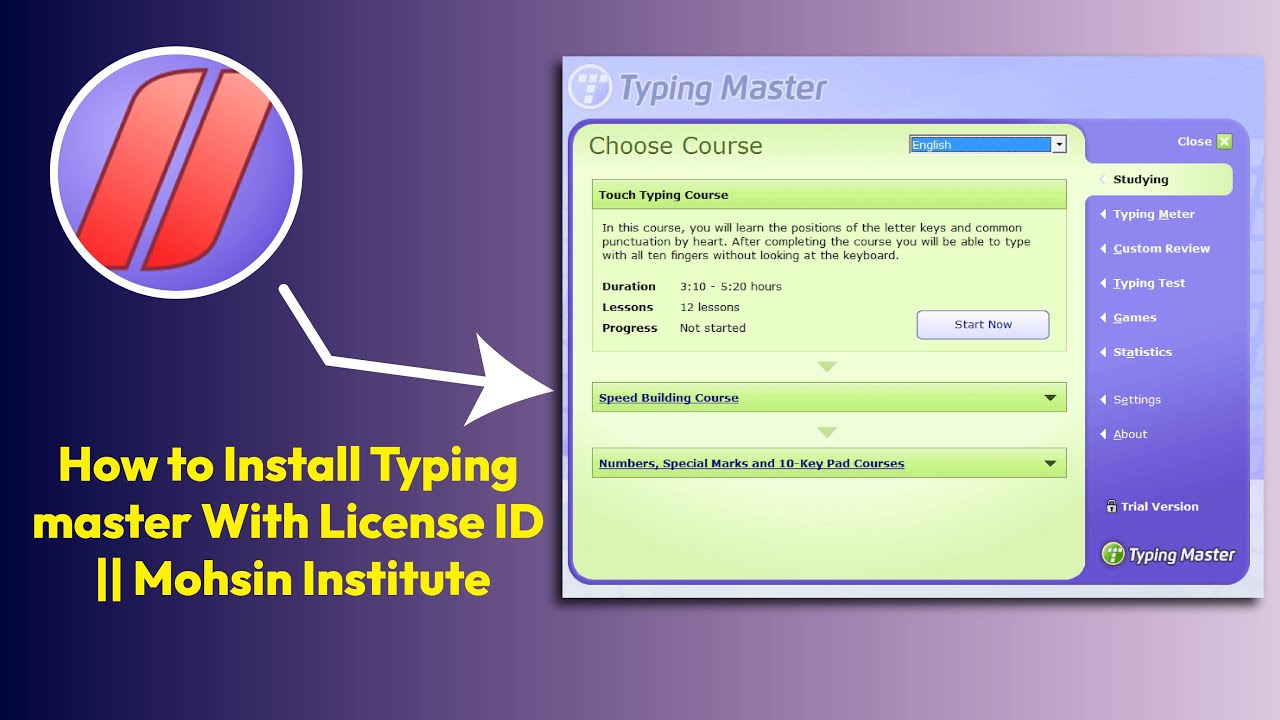 How to Install Typing master With License ID || Mohsin Institute - YouTube