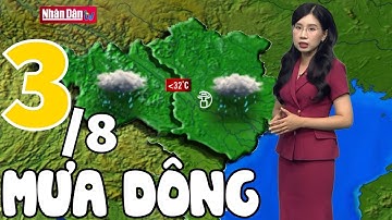 Dự báo thời tiết hôm nay và ngày mai 3/8 | Dự báo thời tiết đêm nay mới nhất