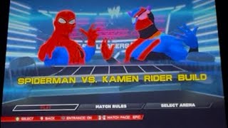 SpiderMan Vs Kamen Rider Build (WWE2k14 Xbox 360)