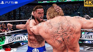 Wwe 2k25  Brock Lesnar Vs Austin Theory No Holds Barred Match At Wrestlemania  Ps5 Pro 4k60