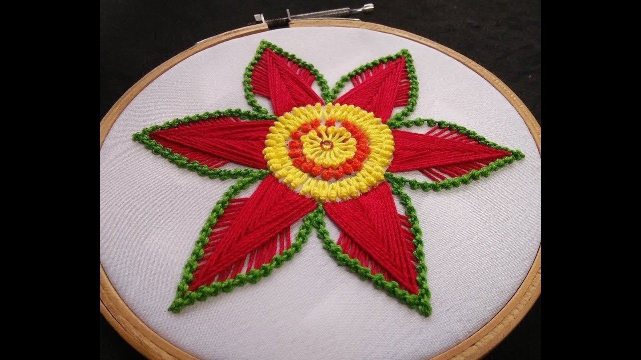 Ручная вышивка - Приподнятая сетчатая строчка