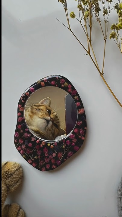 Карманное зеркальце своими руками 🫶🏻 #эпоксиднаясмола #ручная_работа ...