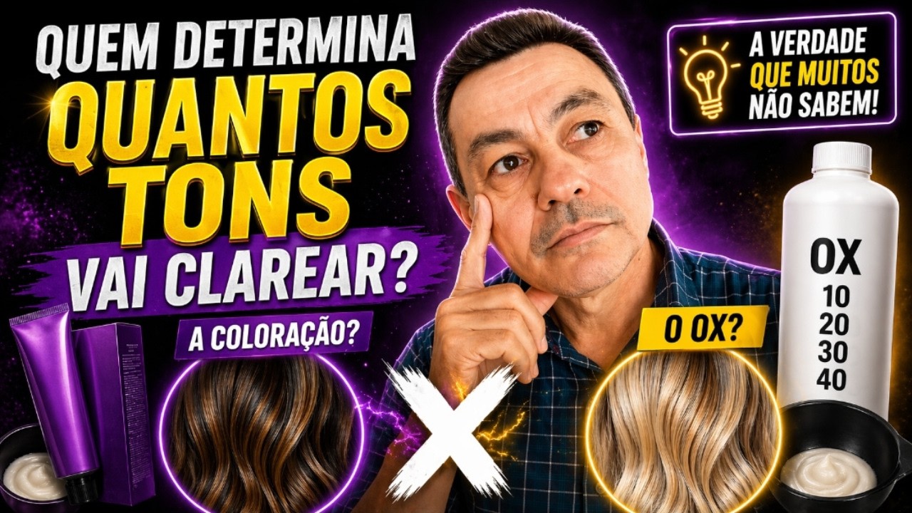 QUEM DETERMINA QUANTOS TONS VAI CLAREAR? A COLORAÇÃO OU O OX? - YouTube