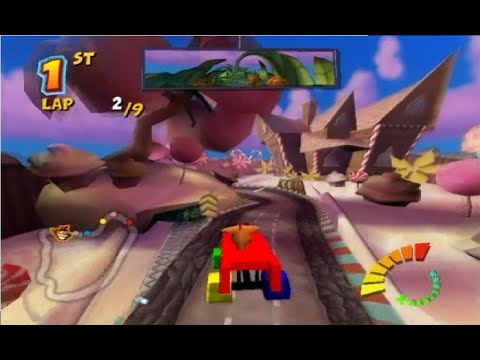 Crash Tag Team Racing Cheats And Funny Moments PS2 Gameplay