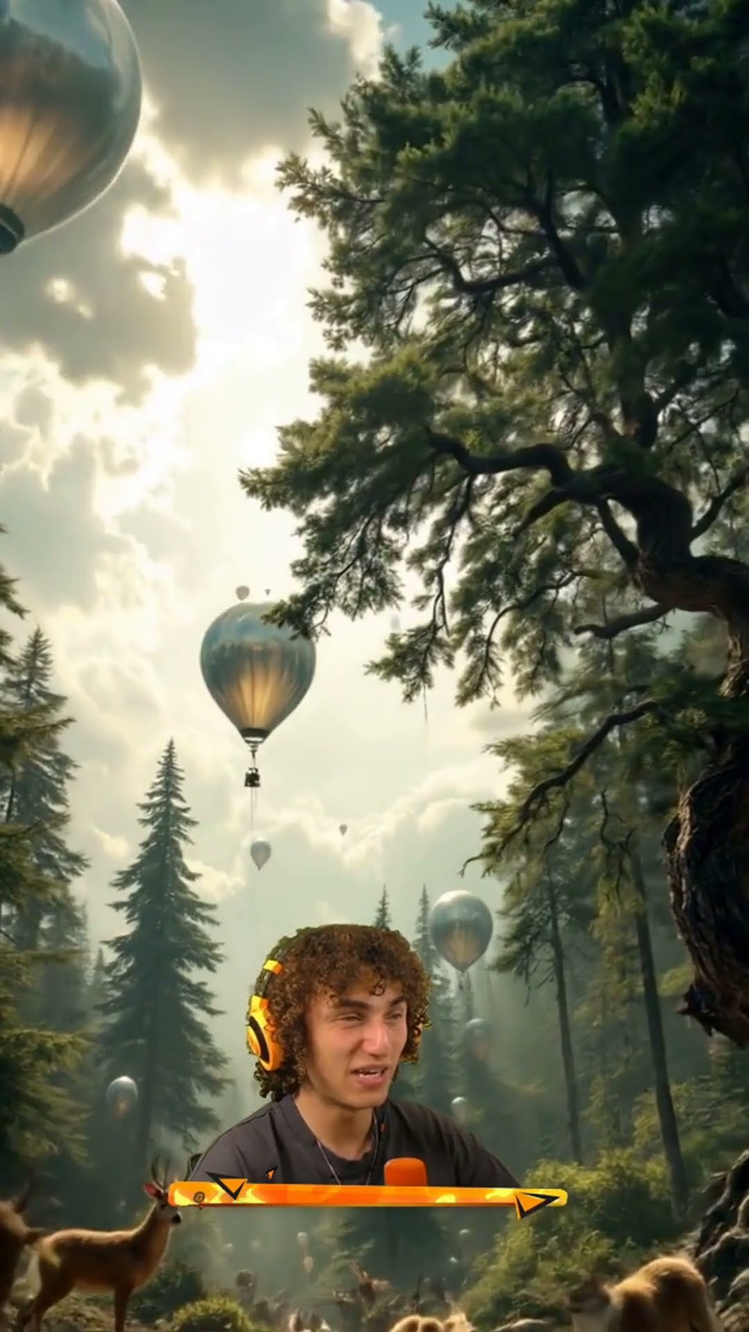 Forest Trees LIFTED By Giant Helium BALLOONS!