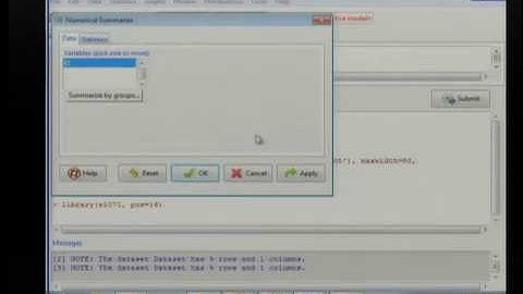 MPH - One Sample Inference using R Commander