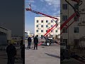Customers try Towable Spider Lift P18 at Goman factory #mewp #spiderlift #aerialworkplatform