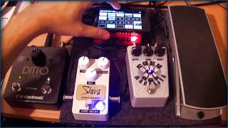 Ambient/Noise atmospheres on Caustic Synth [Android App] + Silicon Fuzz,Tape Echo & Loop Station