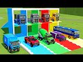 TRANSPORTING MERCEDES MINI BUS, VOLKSWAGEN POLICE, FORD POLICE, MERCEDES FIRE TRUCK TO GARAGE | FS22
