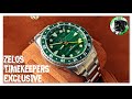 Zelos Mako GMT Malachite Timekeepers&#39; Exclusive Review: True GMT from $529!