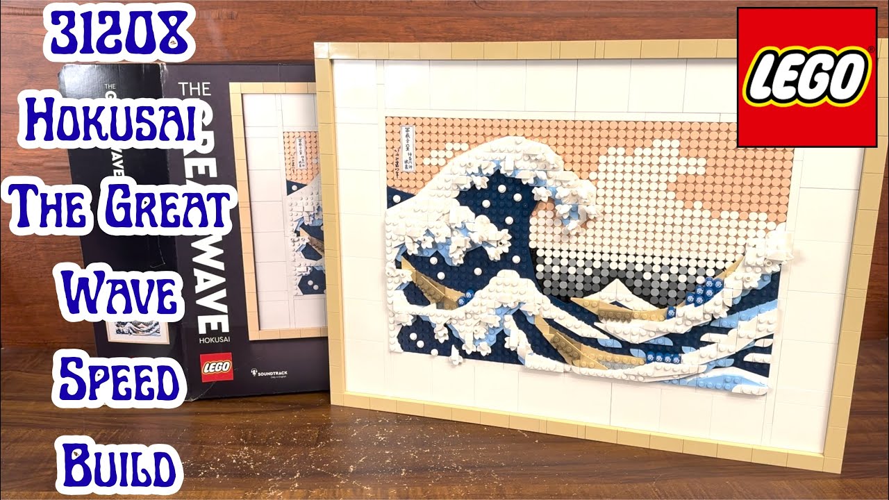 LEGO Art 31208 The Great Wave Off Kanagawa 神奈川沖浪裏 Katsushika Hokusai 葛飾 北斎 Time-lapse Speed Build