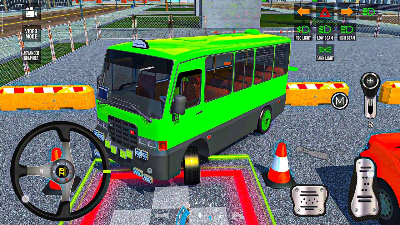 Van Parking Driving License 3D: Mini coach parking class driving school - car game android gameplay
