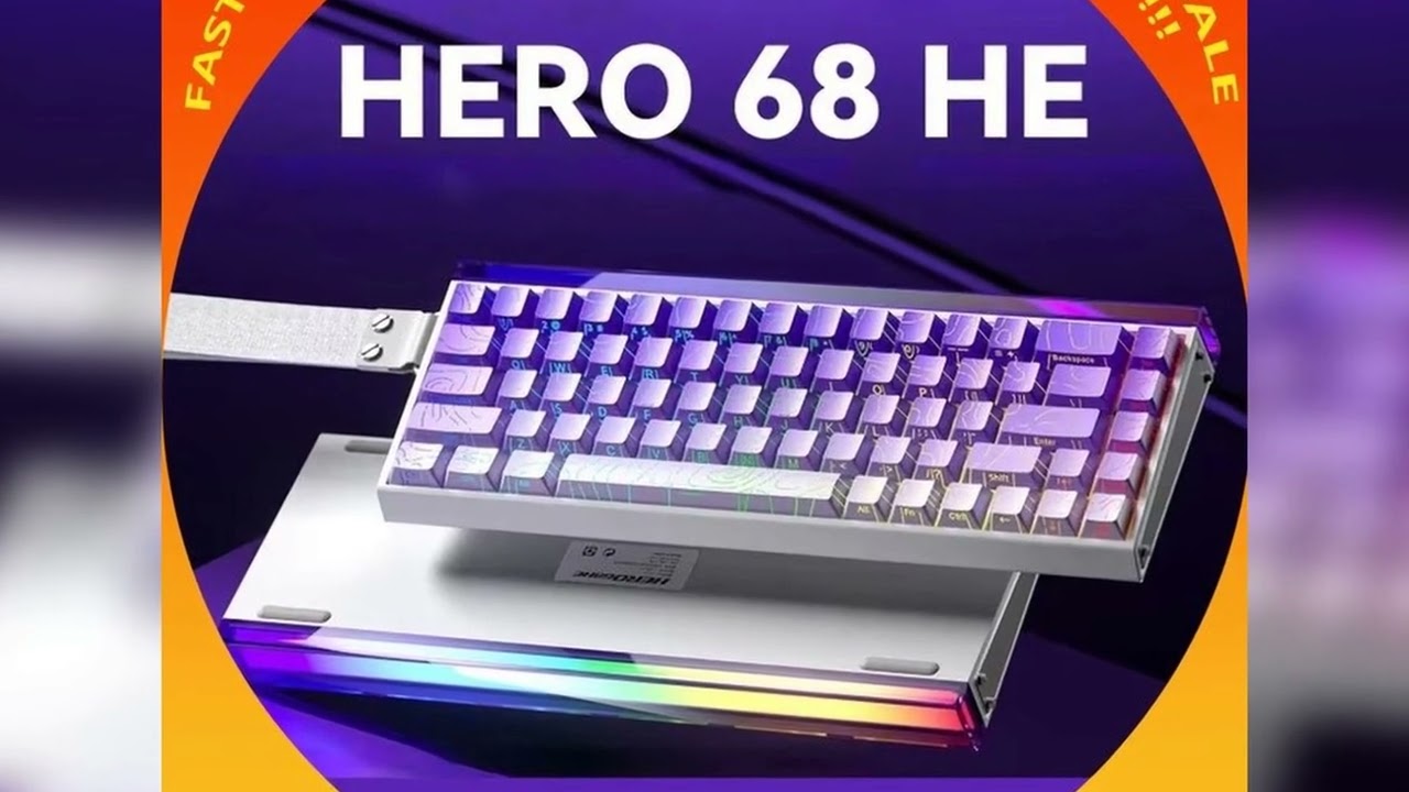 A must-have product! New AULA HERO 68HE Pro Ultra Gaming Magnetic Keyboard Wired RGB Hot Swap Espo