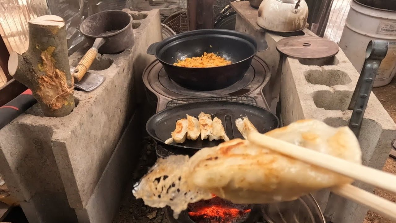 【山小屋036】薪ストーブで料理　山小屋畑の拡張